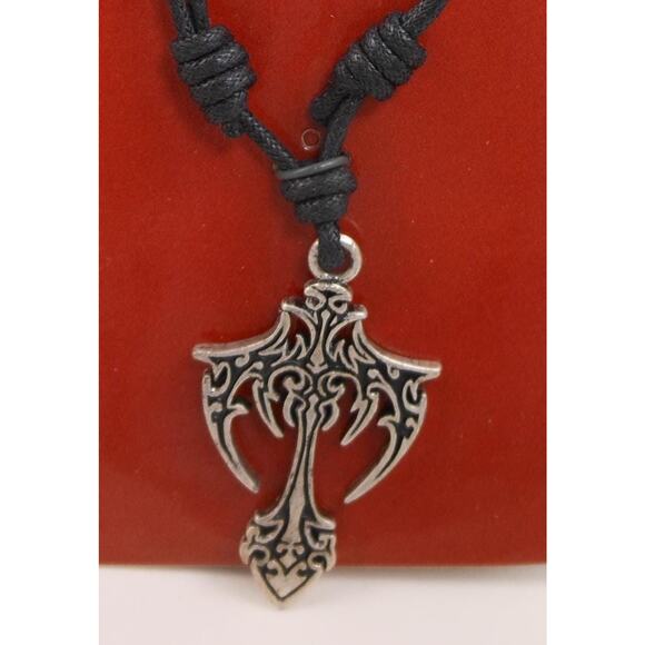 Vintage Celtic Cross Pendant Necklace 24" Adjustable Sacred Symbols NOS - Picture 4 of 10